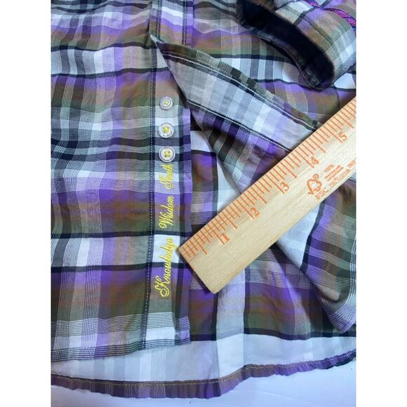 Robert Graham Men's Shirt "The Freshly Laundered" Purple Plaid 2XL Embroidered - Picture 12 of 15